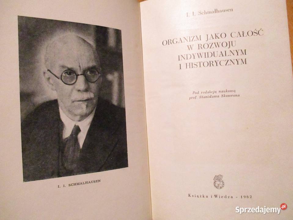 Organizm jako całość Schmalhausen biologia Łódź