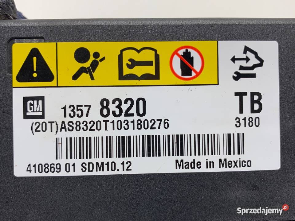 SENSOR AIRBAG OPEL INSIGNIA A 13578320 0817 Części samochodowe