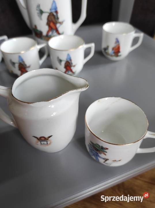 Stara porcelana dzieci elfy krasnale wróżki