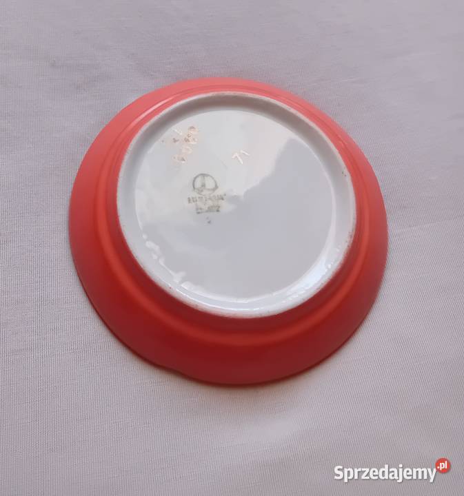 Popielniczka Lubiana wzór kaszubski PRL Porcelana i szkło Koźminek