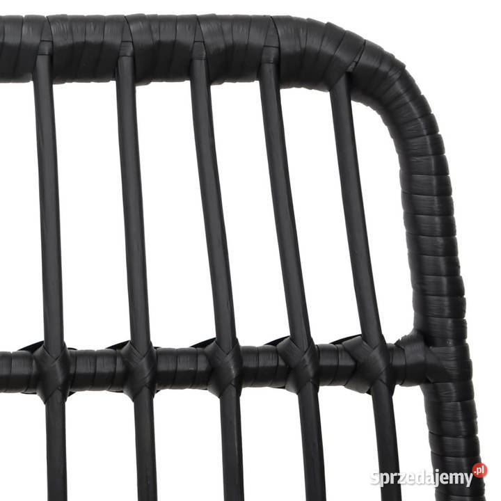 Krzesła ogrodowe 2 czarne 48x62x84 rattan PE Warszawa