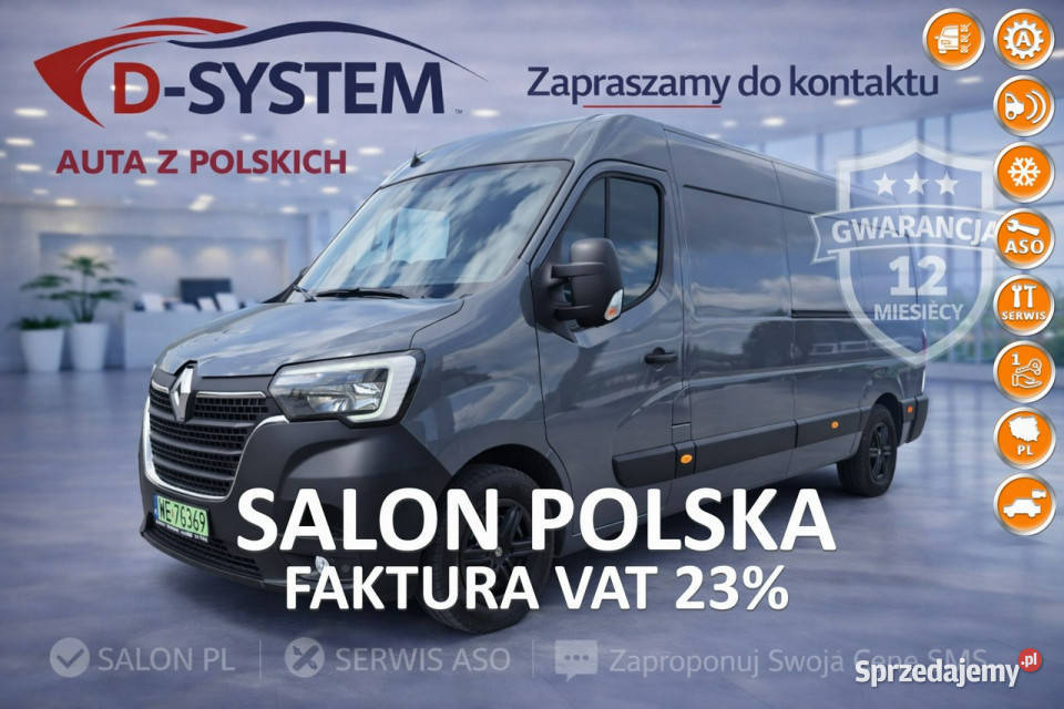 Renault Master 2023r LONG Furgon fvat SUPER STAN elektryczne szyby Białystok