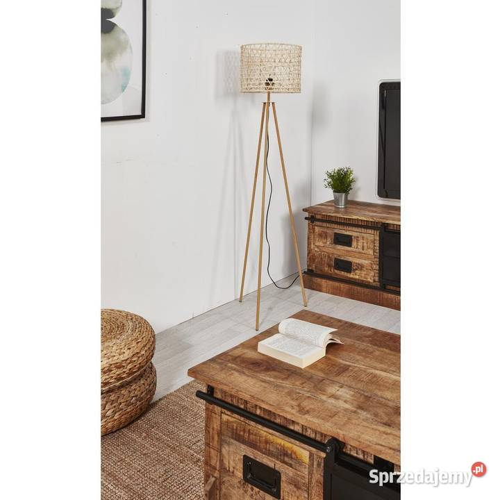 Lampa stojąca podłogowa bambusowy abażur 145 Kanie