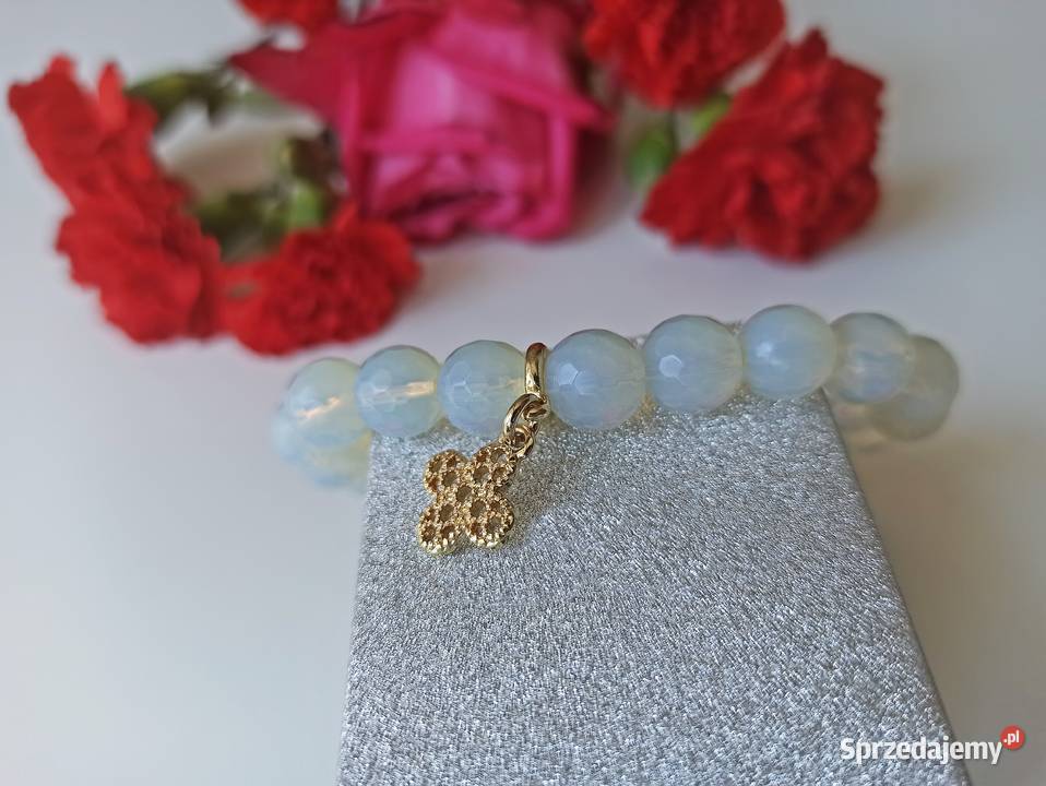 Bransoletka opal zawieszka pozłacana pozłacane Warszawa