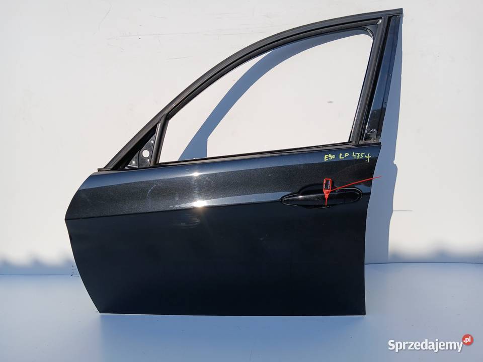 DRZWI LEWE PRZEDNIE BMW E90 475 BLACK SAPPHIRE Strzyżewice sprzedam