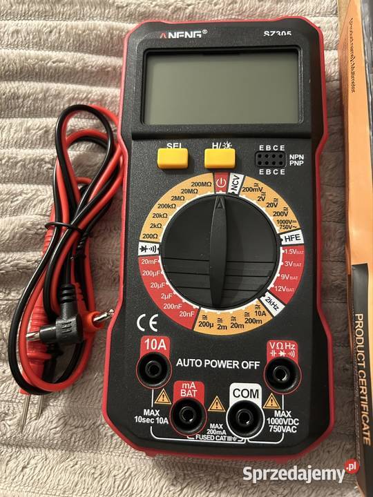 Multimetr cyfrowy ANENG SZ304 auto range LCD podlaskie Siemiatycze