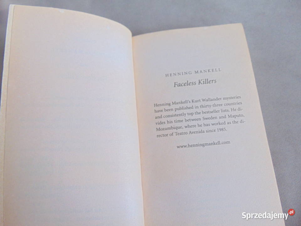 Faceless Killers Henning Mankell Morderca bez Lublin