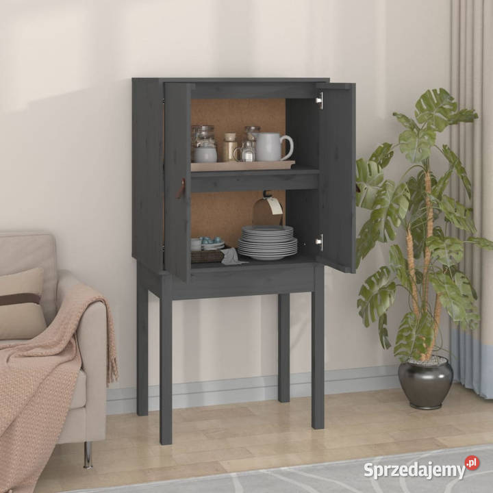 Szafka szara 60x40x120 lite drewno sosnowe