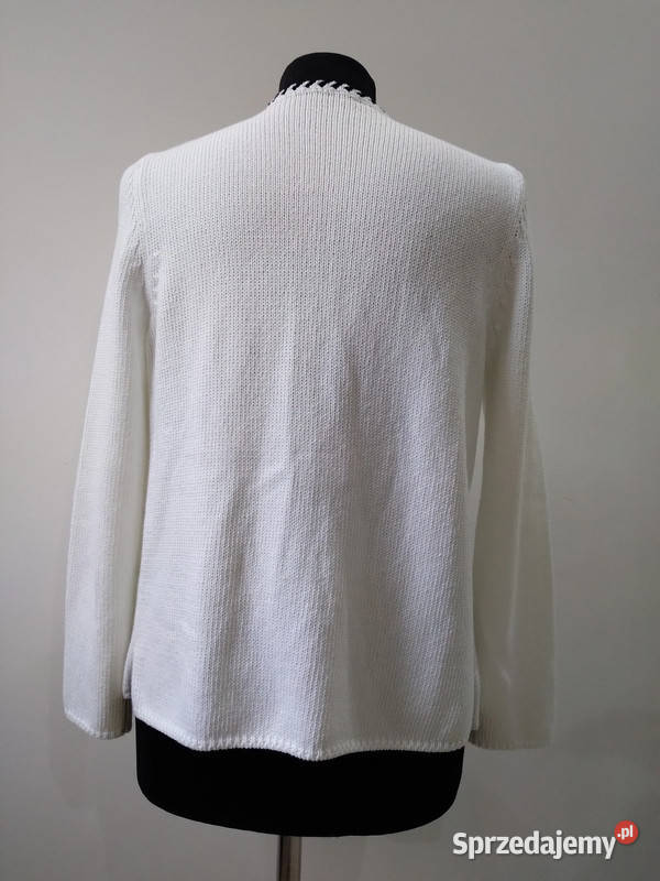 Sweterek bolerko damskie białyczarny rozmiar Ms Kielce