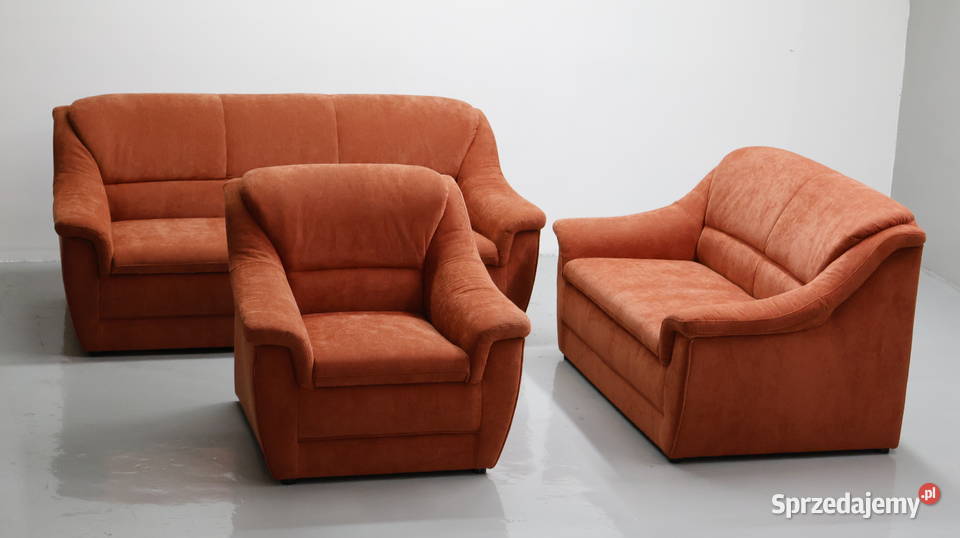 TŁŁ wygodny KOMPLET 321 zestaw sofy kanapy Rudy Poznań sprzedam