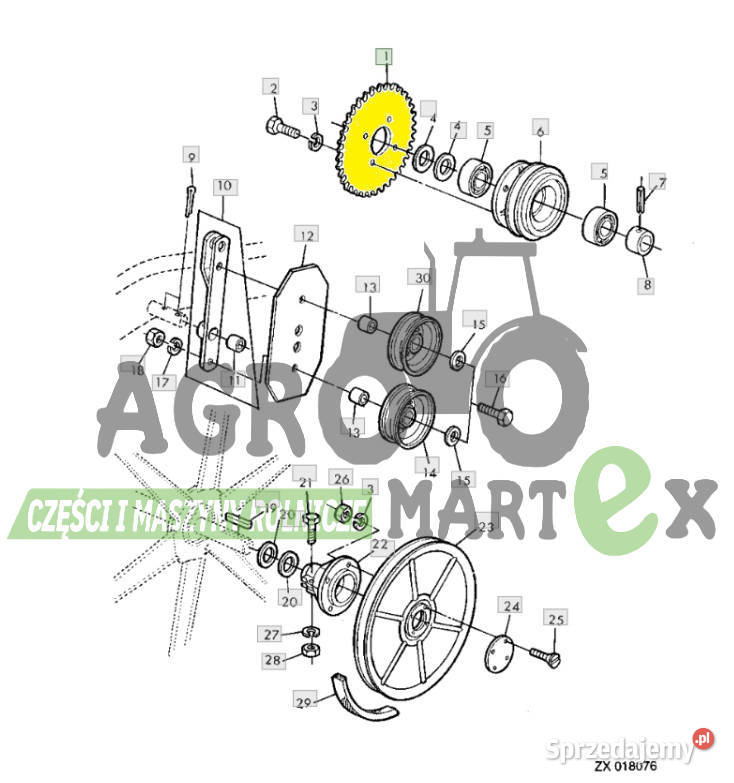 Z30701 KOŁO ZĘBATE Z68 JD