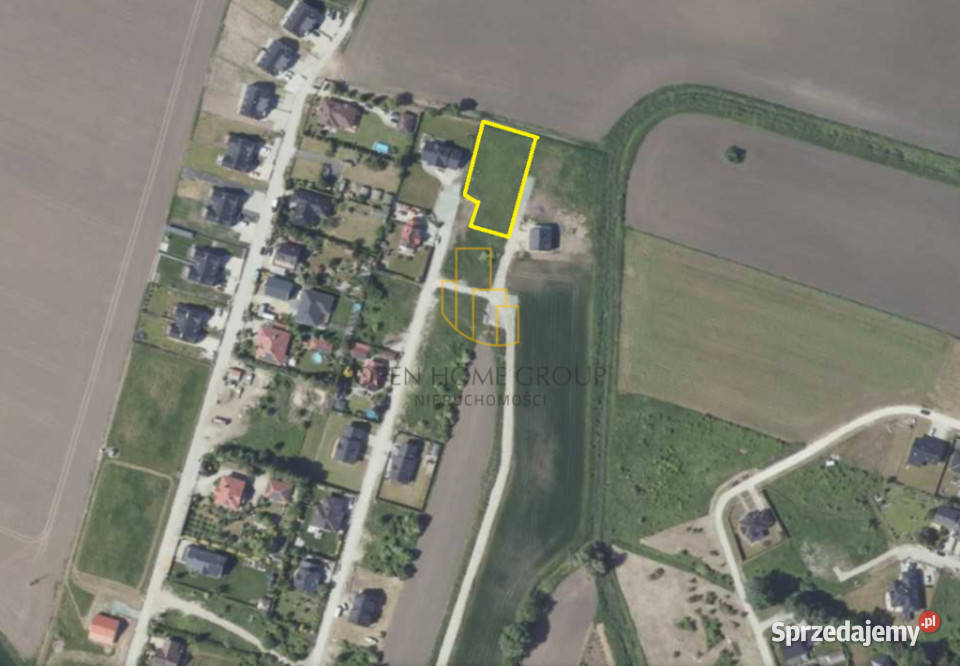Żórawina działka budowlana 1531 m2 media budowlana
