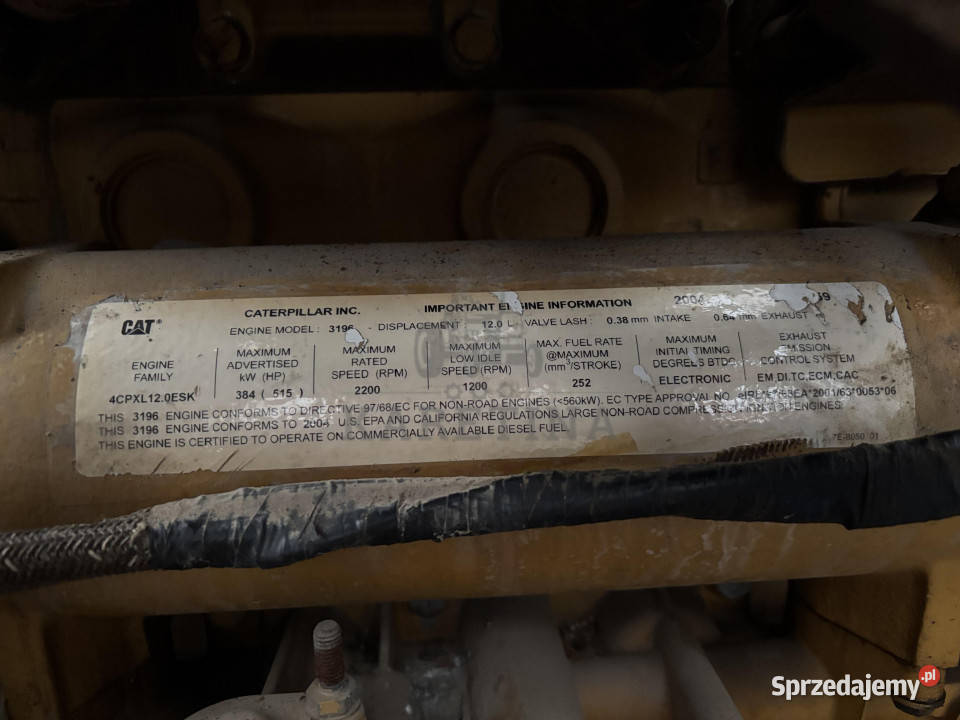 Cat Caterpillar Silnik 3196 2004 660koni CZĘŚCI Jastrzębniki sprzedam