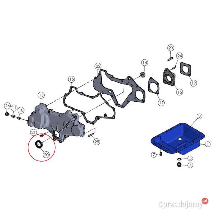 Uszczelniacz obrotowy PRAWY 50 x 35 x 8 mm VST podkarpackie Tajęcina
