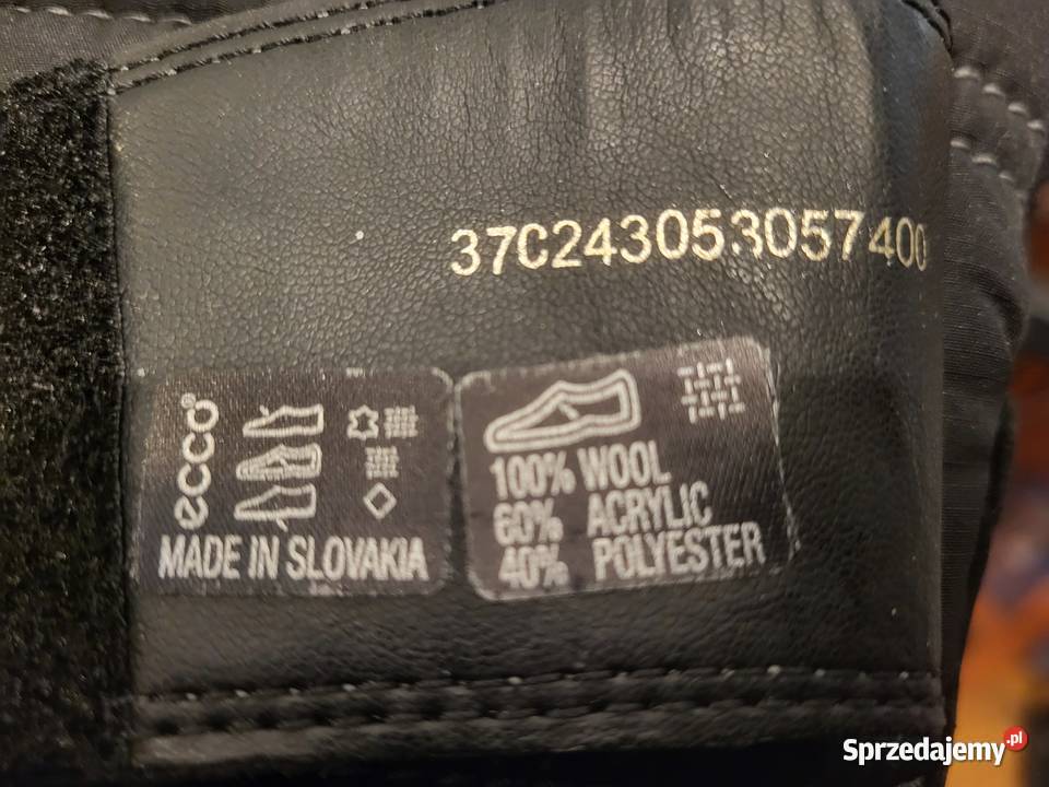 ECCO czarne 37 dłwkł 24 Rzep Nówka Warszawa