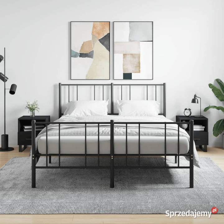 Szafki nocne 2 czarne 40x35x475 WM827487 Warszawa