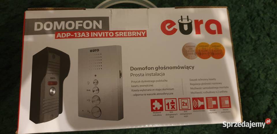 Domofon głośnomówiący ADP13A3 INVITO SREBRNY Kraków sprzedam