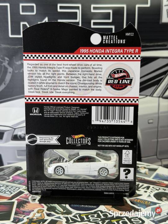 Hot Wheels RLC 1995 Honda Integra Type R White Wrocław