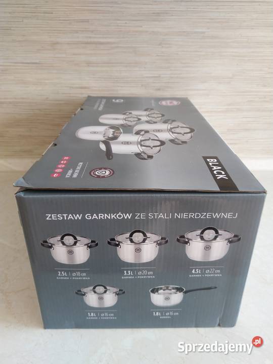 NAJTANIEJ Zestaw Garnków 9el Garnki Pokrywki sprzedam