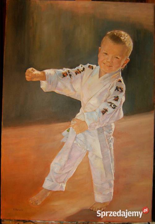 Obraz olejny portret na podstawie zdjęcia