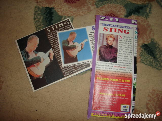 Sting materiały prasowe sprzedam Kraków