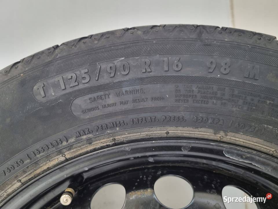 KOŁO DOJAZDOWE Mercedes W204 12590 R16 5x112 Chełm