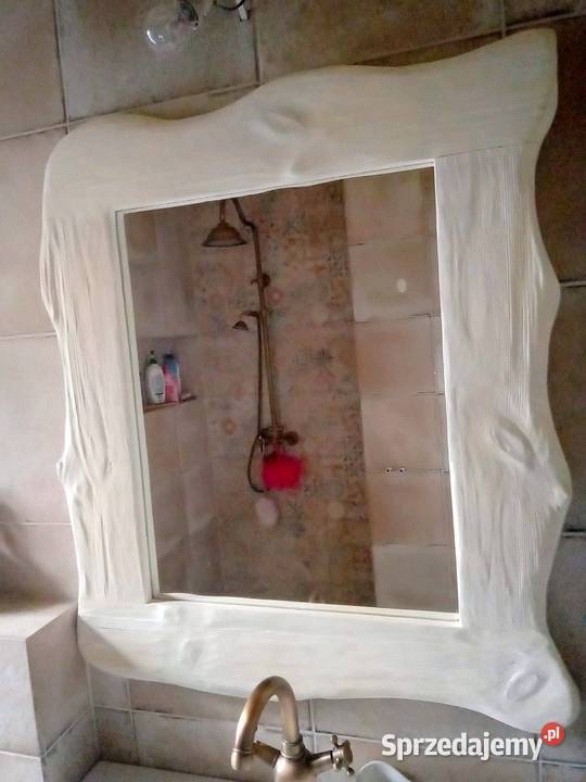 Lustro drewniane wieszak vintage rustykalny loft