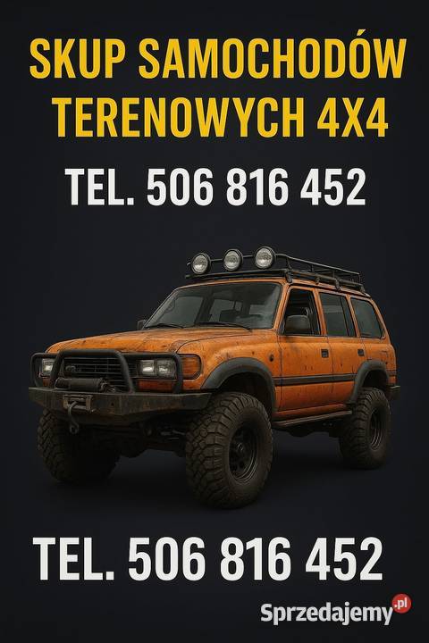 SKUP SAMOCHODÓW 4X4 TERENOWE TERENOWY TERENOWYCH Stary Sącz