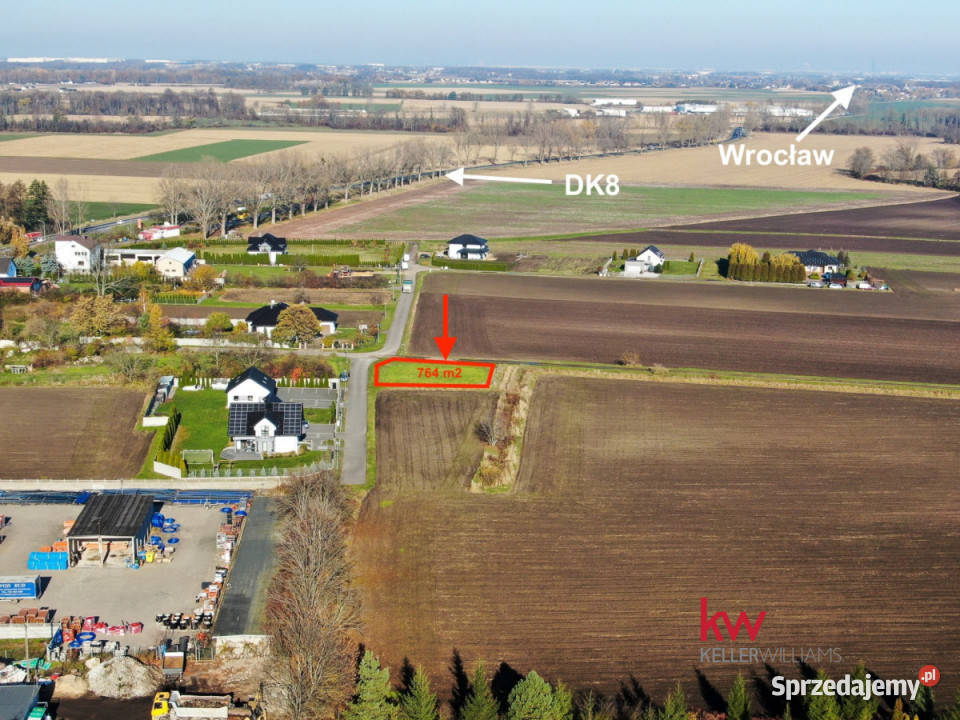 Działka 764m2 Cieszyce Akacjowa