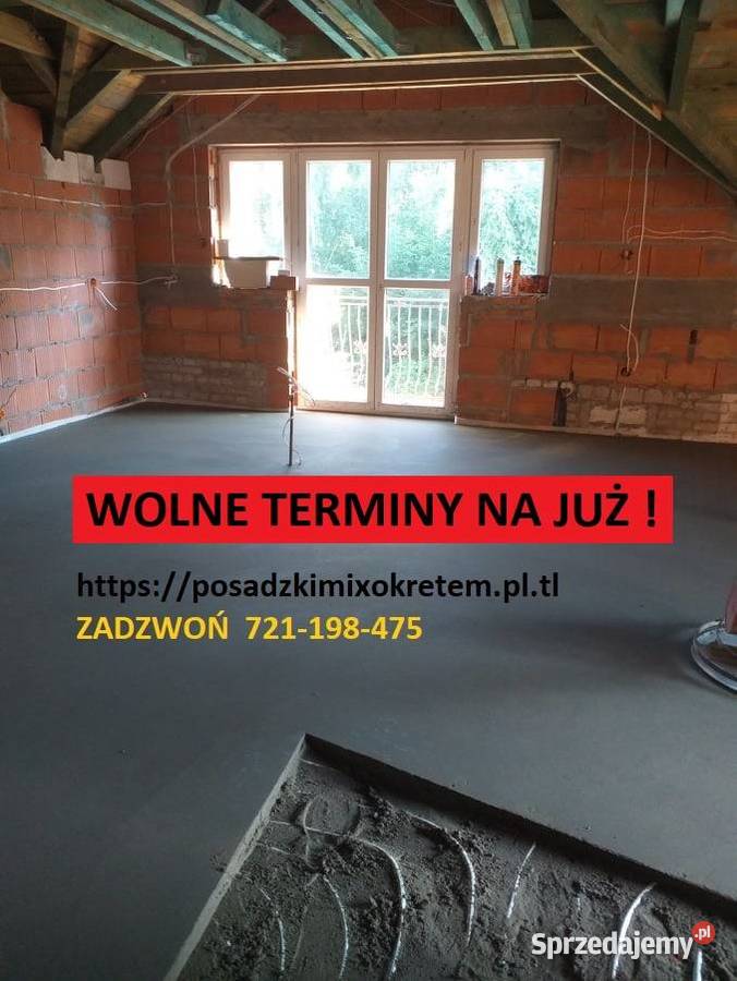 Podłogi Anhydrytowe POSADZKI CEMENTOWE Wylewki podłogowe, posadzki usługi budowlane