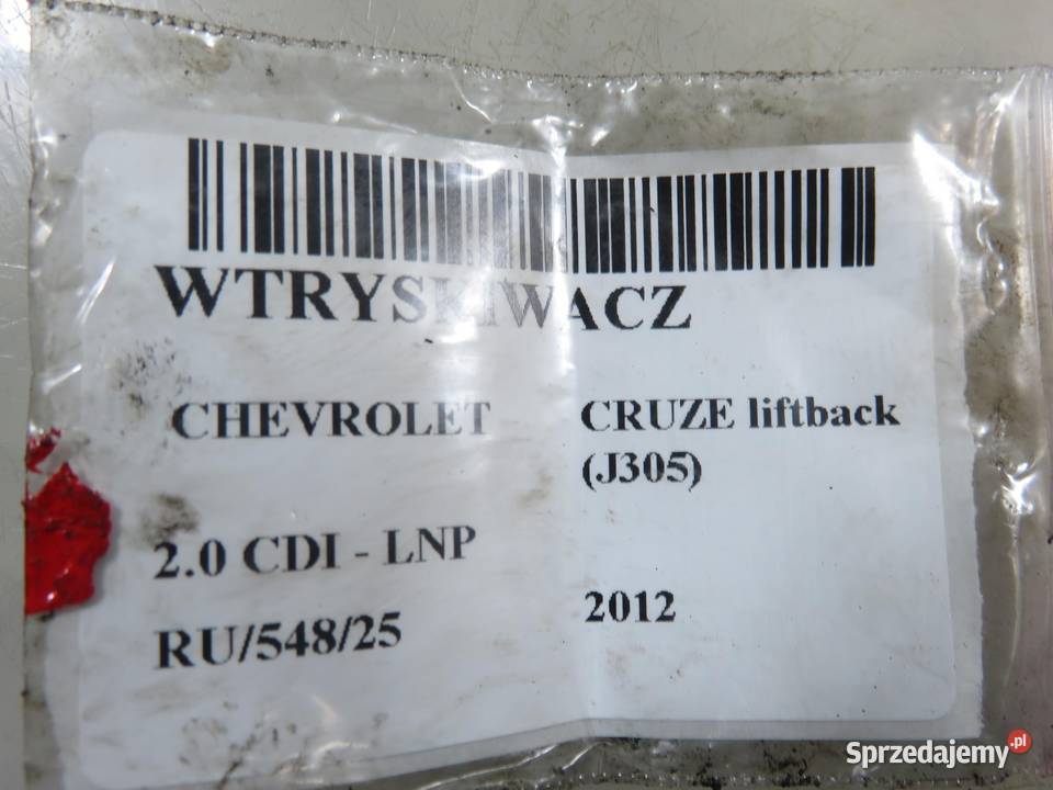 WTRYSKIWACZ CHEVROLET CRUZE 20 Dsl 25183185