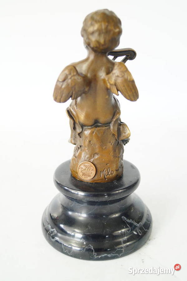 Figura z brązu grający amor putto rzeźba 4 Gizałki