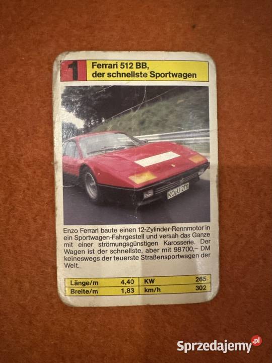 Karta Sensationen Menschen Technik Ferrari 512 śląskie Zabrze