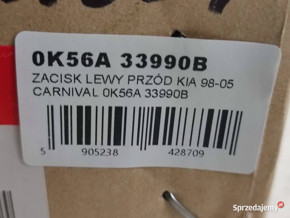 ZACISK HAMULCOWY LEWY PRZÓD KIA CARNIVAL UP GQ Zaciski i jarzma
