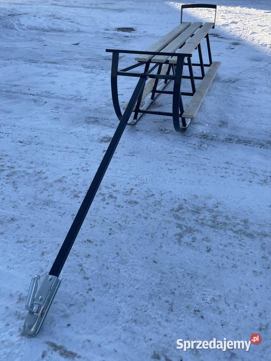 Duże masywne sanie sanki kuligowe na 34 osoby do Dryga