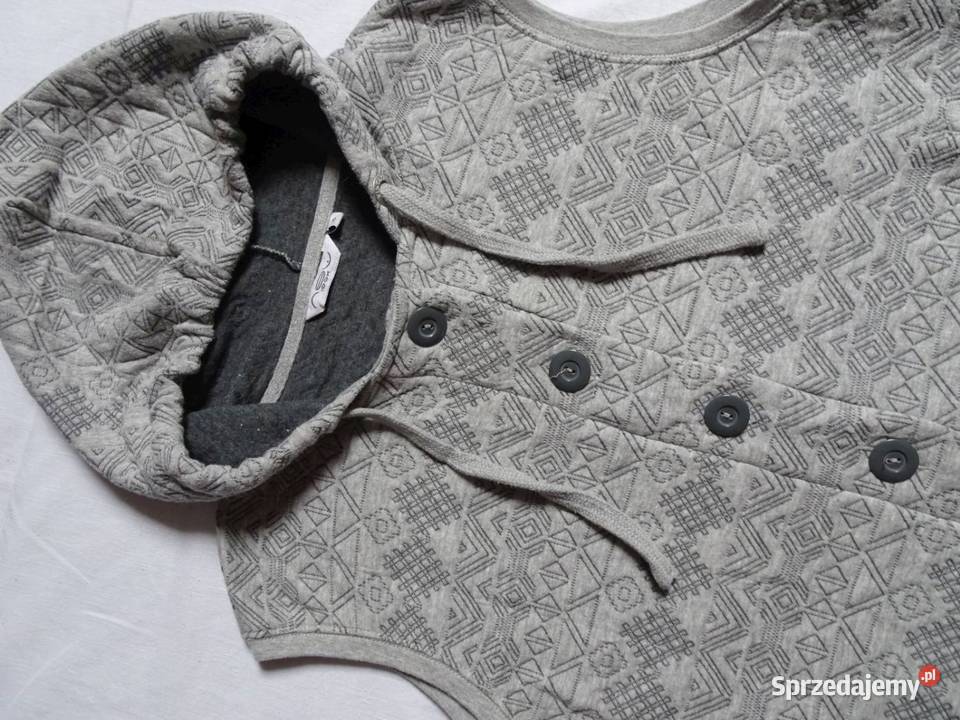 Look Bluza Kamizelka Szara Wzorek Ciepła 42 44 Nowy Sącz
