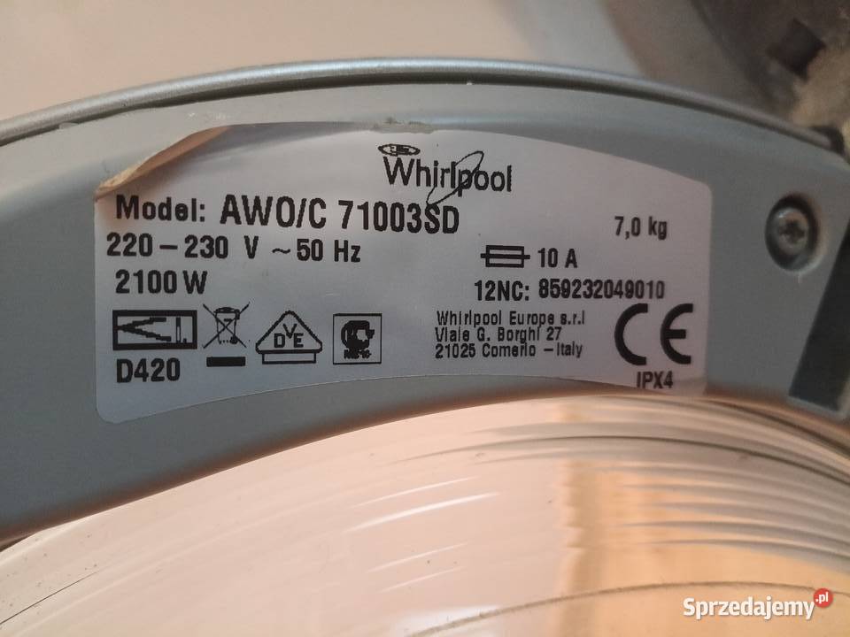 Pralka Whiripool 7 2100W 55cm Andrychów