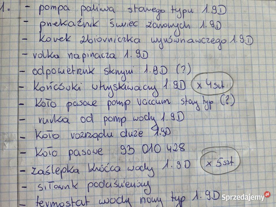 Polonez Citroen 19D części osobowe Pozostałe śląskie Częstochowa