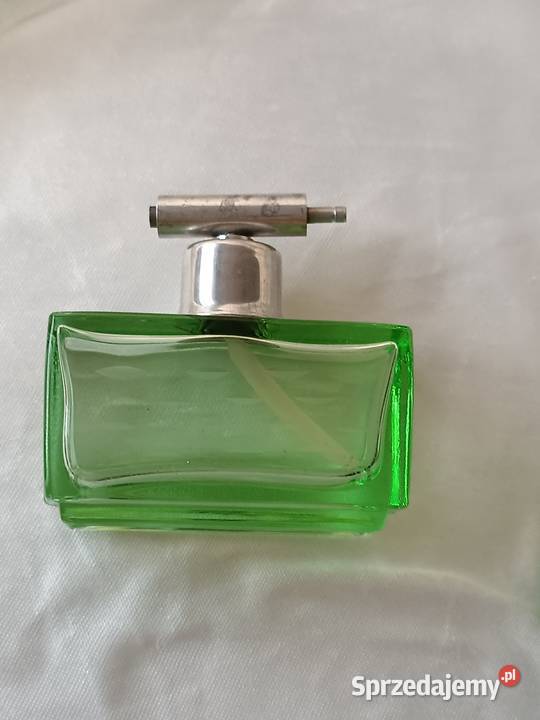 Komplet toaletowy 2 perfumerii z zielonego szkła Jastrzębie-Zdrój