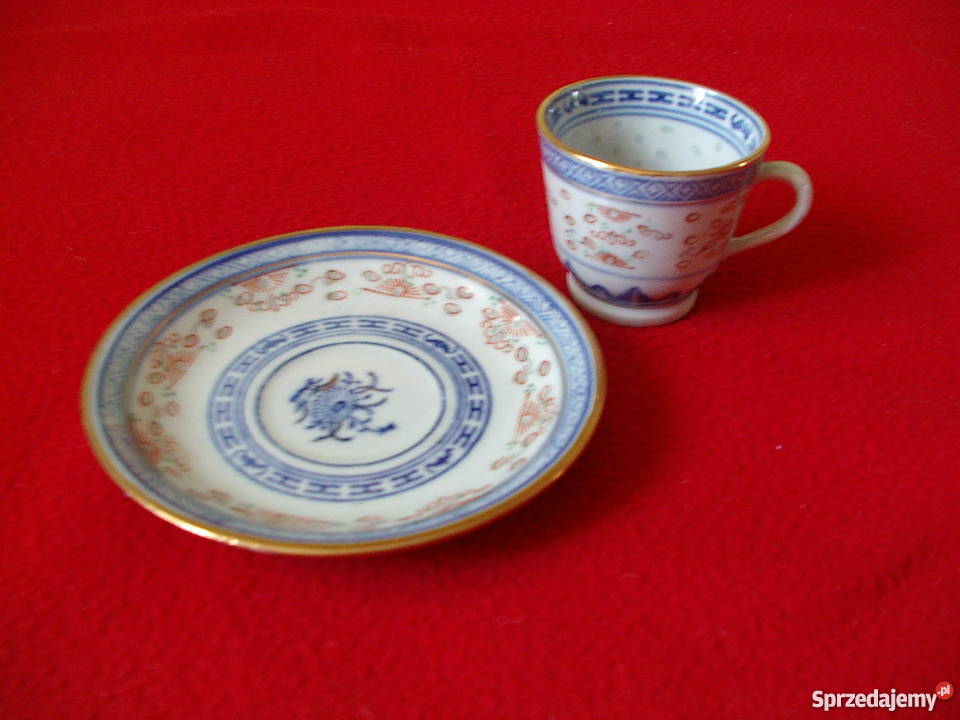 Dwie piękne filiżanki ze spodeczkami Warszawa