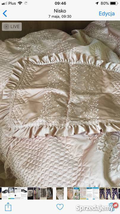 Narzuta haft 200 x 200 180 x 200 beżowy podkarpackie Nisko sprzedam