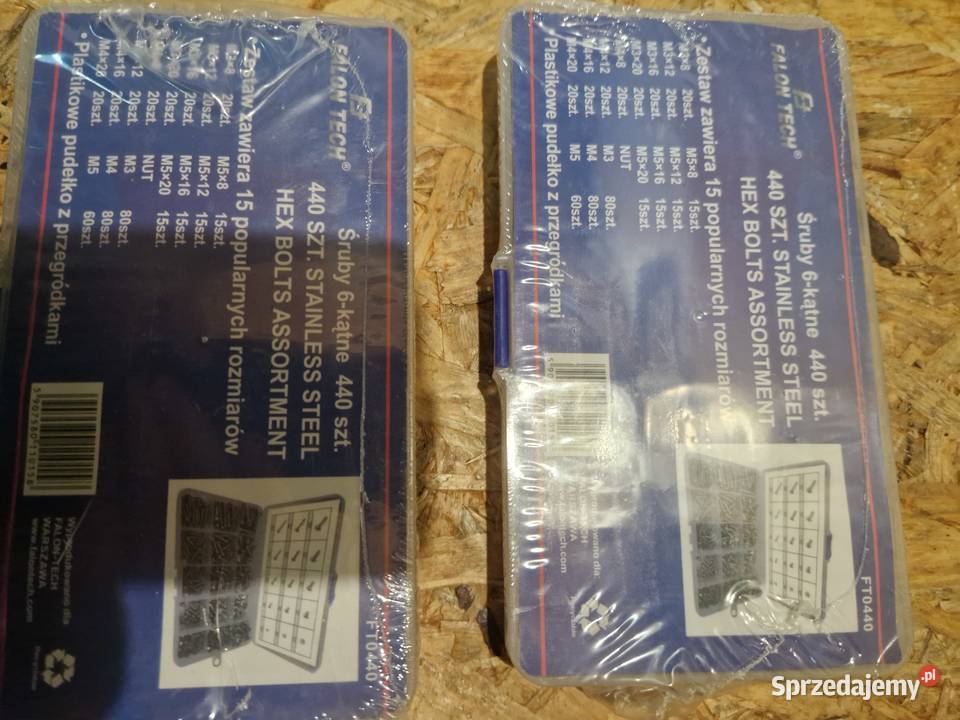 ZESTAW 440 ŚRUB 6KĄTNE HEX ZE STALI NIERDZEWNEJ wielkopolskie Głogowa