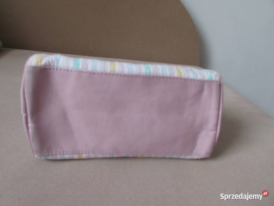 kosmetyczka Avon pastelowa materiałowa w paski Kraków