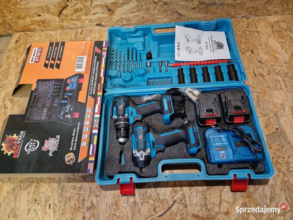 Zestaw narzędzi aku WKRĘTARKA KLUCZ UDAROWY Głogowa