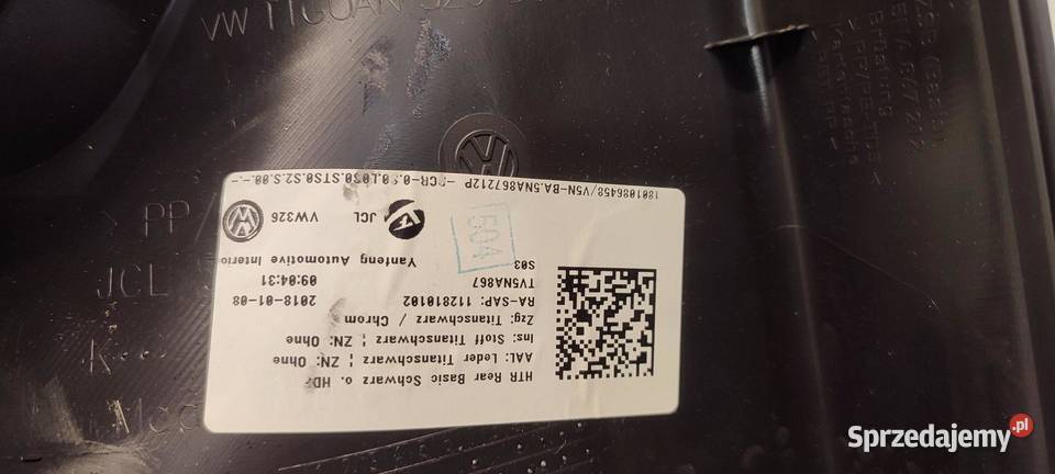 VW TIGUAN II BOCZEK DRZWI PRAWY TYŁ 5NA867212 P