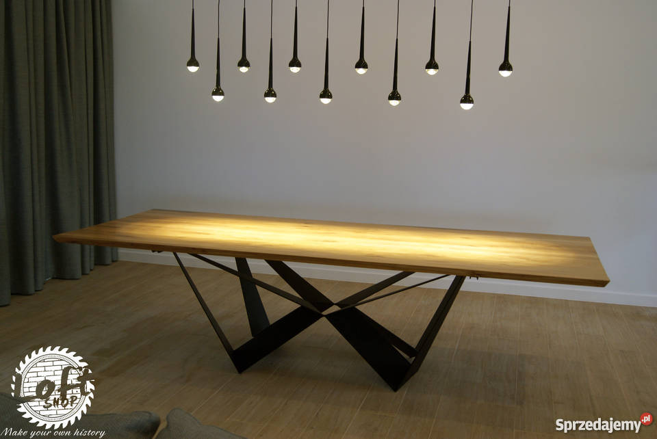 Ekskluzywny stół loftowy INDUSTRIALNY DIAMOND 100cm Wrocław
