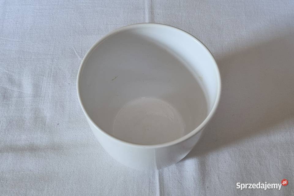 Biała ceramiczna doniczkiosłonka bez odpływu Warszawa sprzedam
