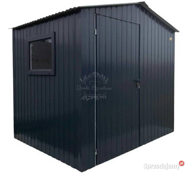 Schowek domek ogrodowy 25x2m drzwi okno antracyt Pabianice