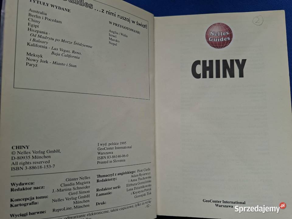 Chiny Nelles Guides przewodnik Kraków