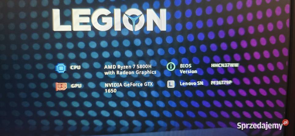 Laptop Lenovo Legion 517ACH6 173 uszkodzony Krosno Odrzańskie sprzedam